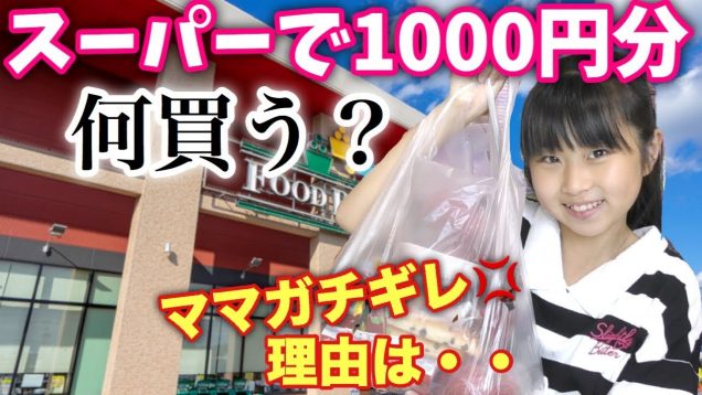 スーパーで1000円分！小学５年女子が好きな物ルンルンでお買い物笑笑♪さすがにママもガチギレした事とは・・