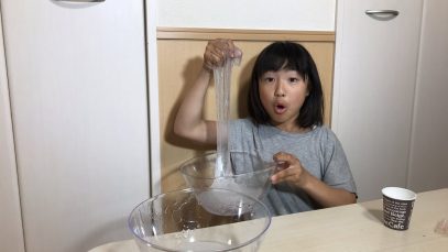 親子でスライム対決！