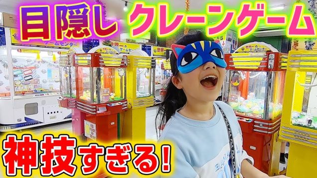 まさかの神技で日本初の快挙!?目隠しクレーンゲーム♪史上最高の作戦も！【エブリデイ行田店】