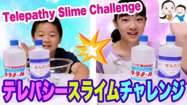【母ポンコツ】姉弟テレパシースライムチャレンジ✨Twin Telepathy Slime Challenge【ベイビーチャンネル 】