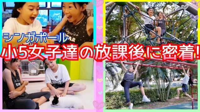 親友がうちへ遊びに来た【放課後に密着!】☆シンガポール小学5年生女子達は何して遊ぶ!?