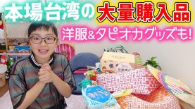 【買い物映像有り】台湾ならではのタピオカグッズにおしゃれな洋服も♪台湾の大量購入品を紹介！【台湾のおみやげ】