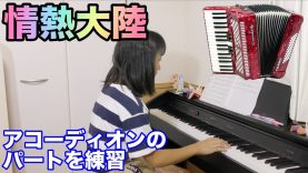 【習い事⭐️合奏】情熱大陸のテーマ アコーディオン担当のももかが、ピアノで練習してみた