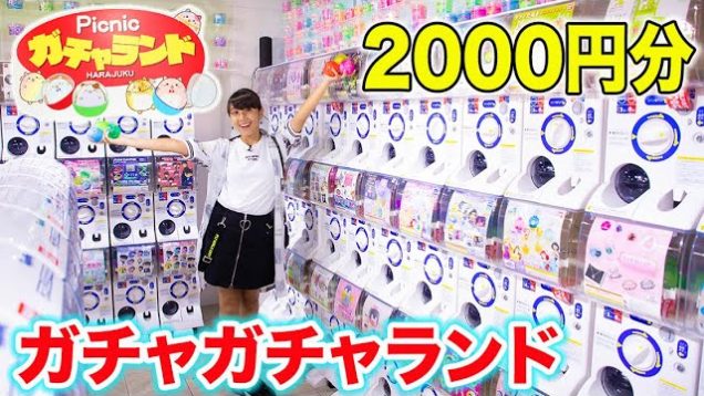 ガチャガチャランドで2000円分やってみた！運良すぎ？！原宿ピクニック♪