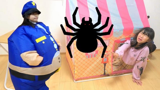 警察助けて！でっかいクモが来た！★にゃーにゃちゃんねるnya-nya channel