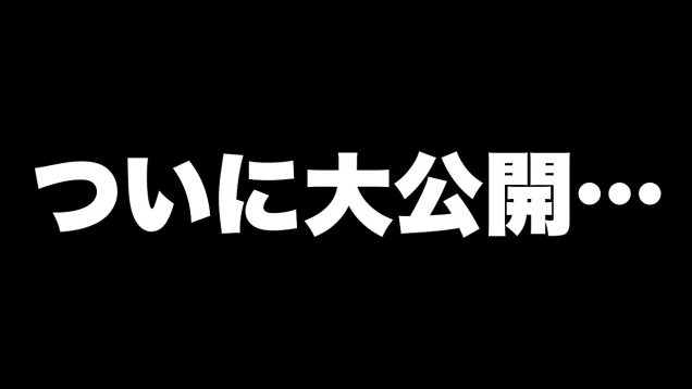 ついに大公開します。