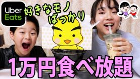 【大食い】ママの携帯で自由にUBER EATS１万円食べ放題したら無法地帯【ANN & RYO 】