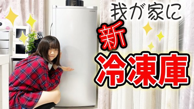 我が家に新しい冷凍庫がきたので♪紹介します！中身も一部紹介！！！【しほりみチャンネル】