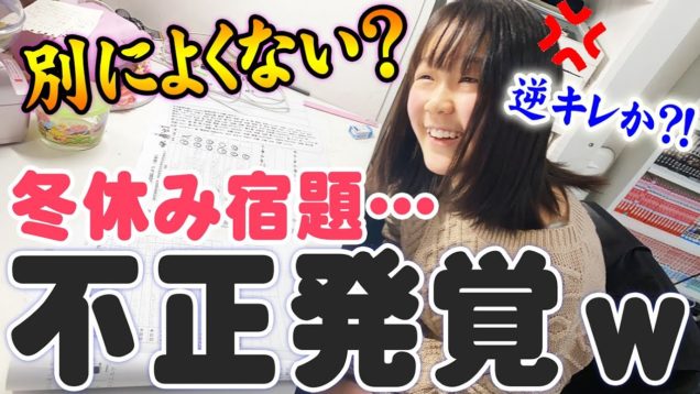 姉が冬休みの宿題を不正か？！ そして逆切れ？！【しほりみチャンネル】