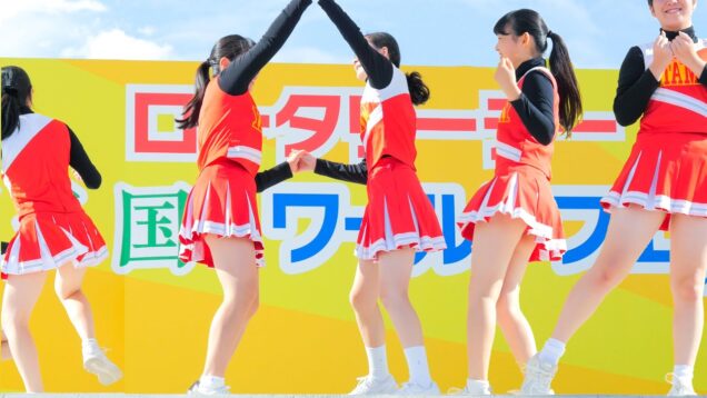 [4K] 女子高生チア 初々しいダンス 神戸 Japanese Girls Cheerleader