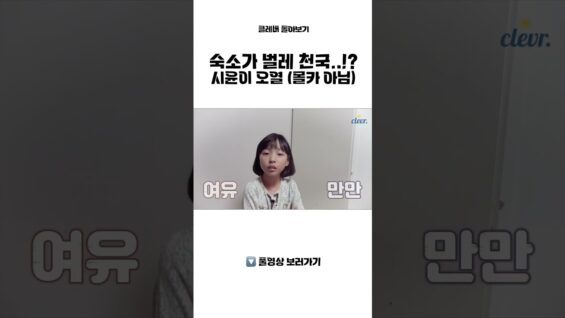 (실제상황) 시윤이 폭풍 눈물… 벌레가 득실거리는 숙소에서 무슨 일이..!?｜클레버TV