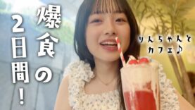 夏休みは爆食！2日間で食べたもの全部紹介♪りんちゃんとカフェも行ったよ🍹