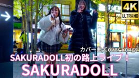 横動画【4K/60p】SAKURADOLL（Japanese idol group）東急歌舞伎町タワー敷地内 和牛特区 店舗前スペース 2025年2月20日（木）